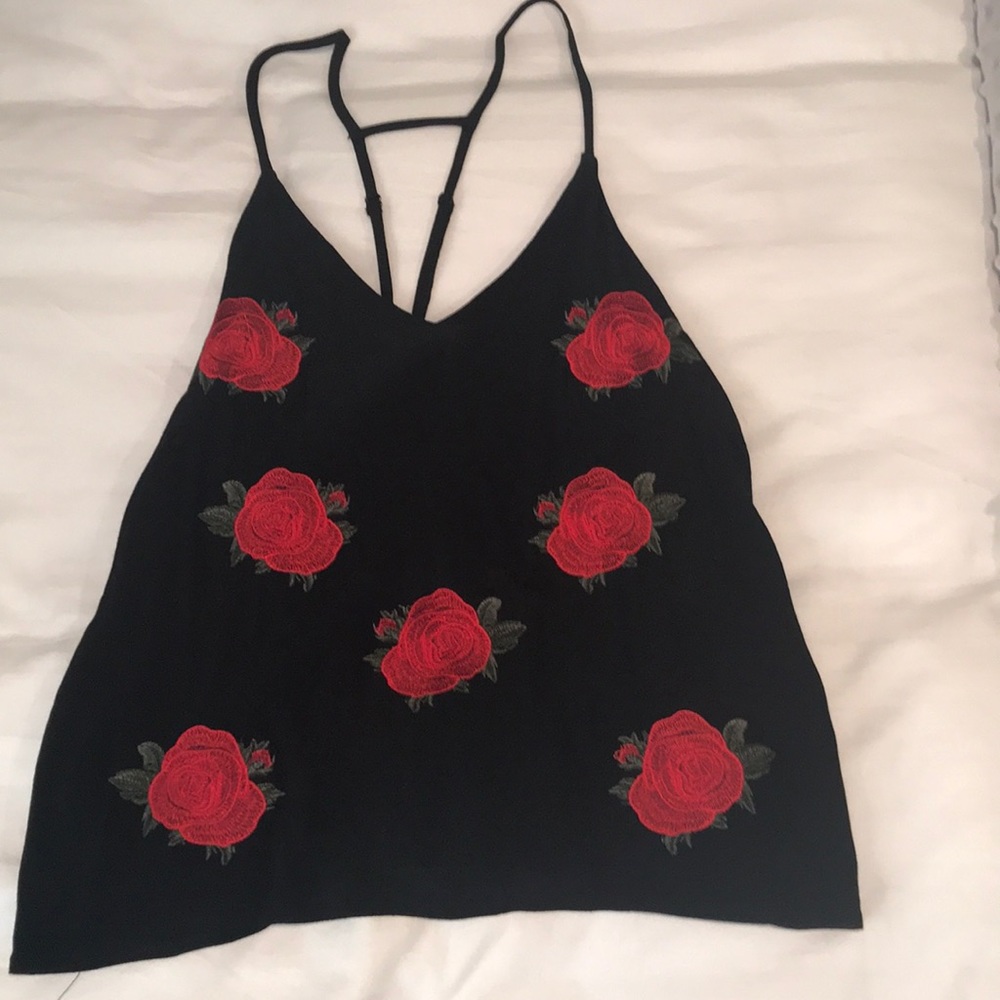 tank top with roses